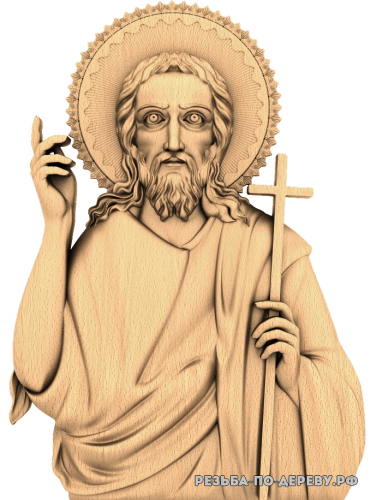 Резная икона Иоанн Креститель #4 из дерева